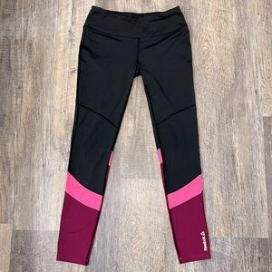 Reebok Women’s Speedwick Pink & Black Striped CrossFit Leggings